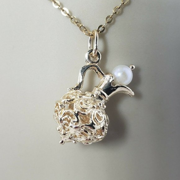 Vintage 14 Karat Yellow Gold and Pearl Pitcher Charm #11321 - Picture 7 of 7